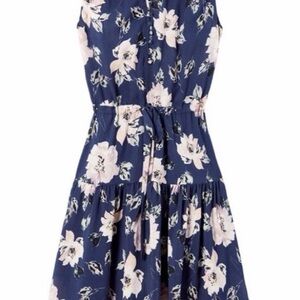 NWT Rebecca Taylor Magnolia Navy and Pink Floral Dress